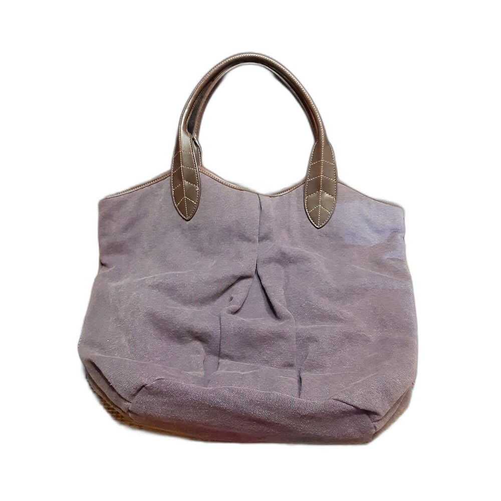 Vintage Purple/ Brown Large Carryland Shoulder Bag Tote